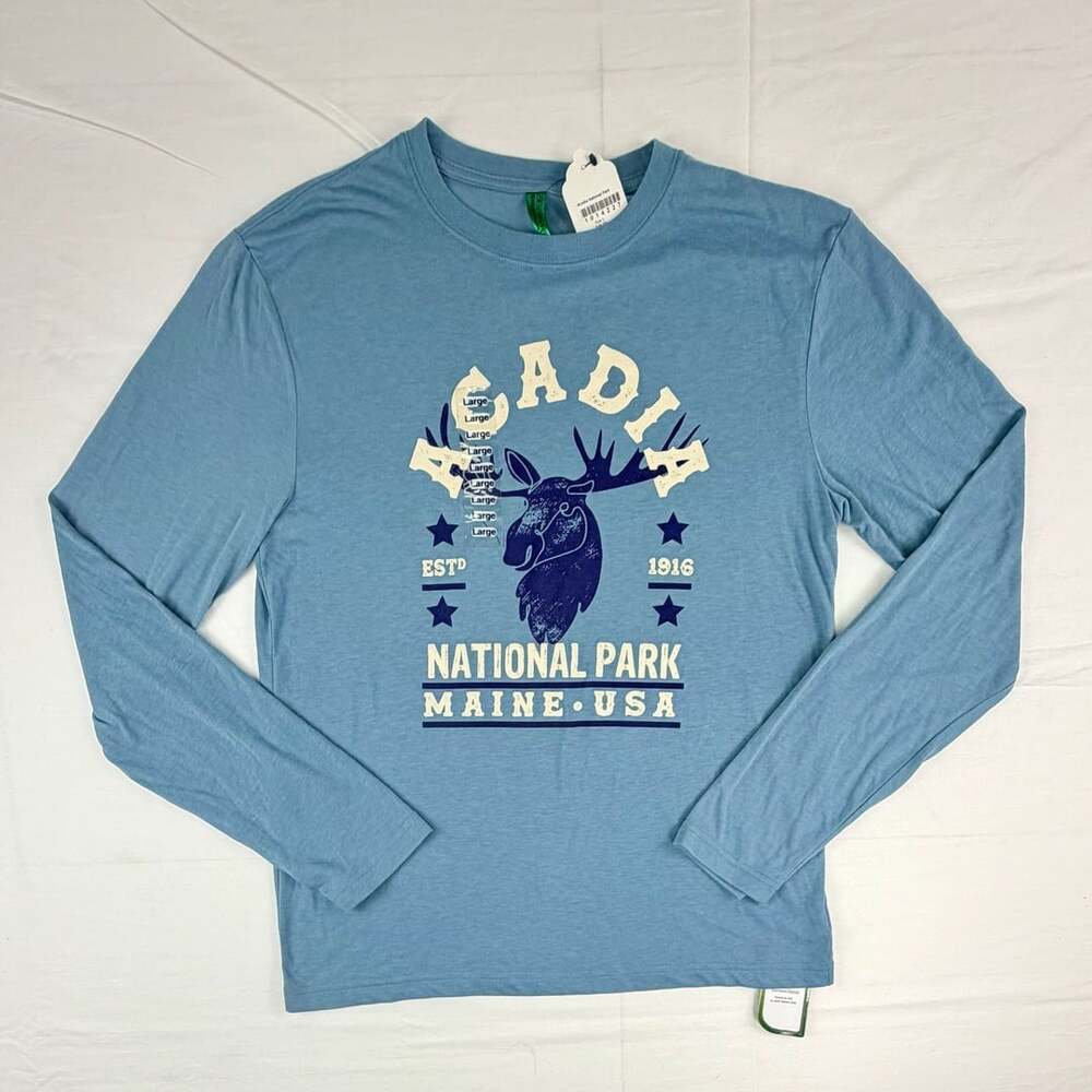 Acadia National Park Comfort Colors Men’s Long Sleeve T-Shirt Large